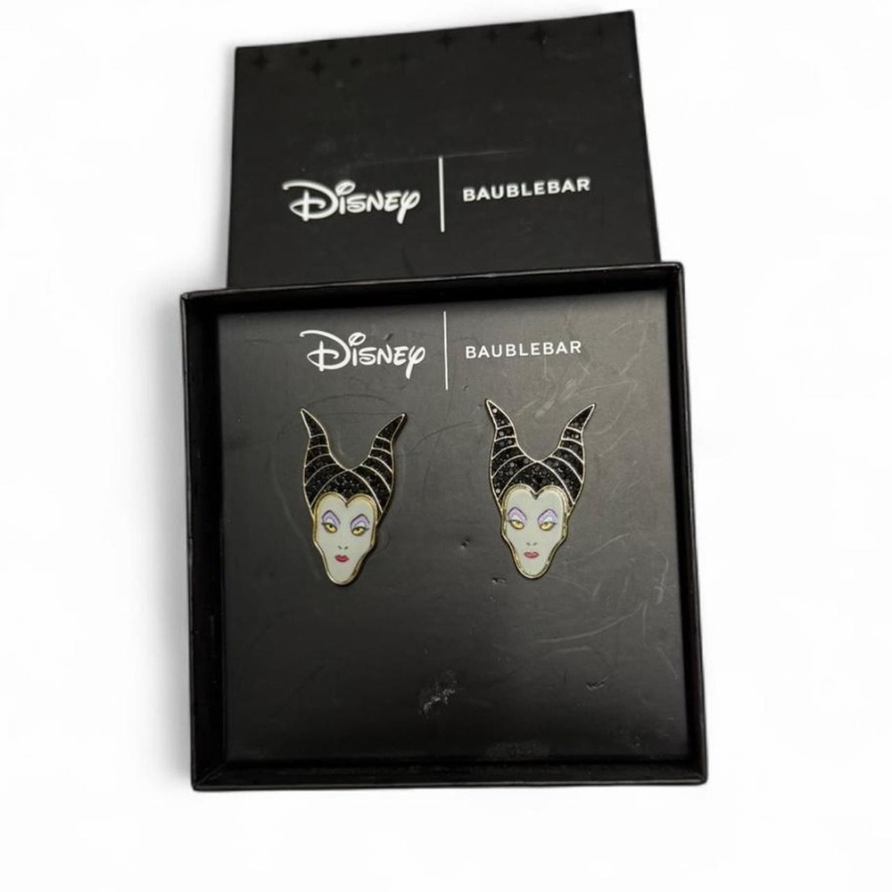 Disney x BaubleBar Maleficent Stud Earrings NIB Villains